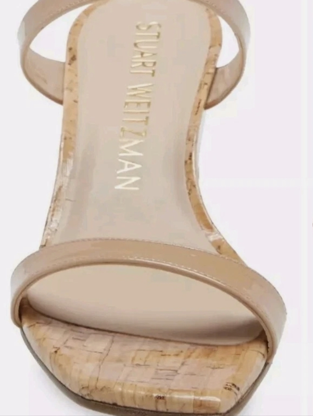 STUART WEITZMAN Womens Beige Cork Double Band Aleena Wedge Sandal 7 B MSRP $395 - Picture 11 of 16